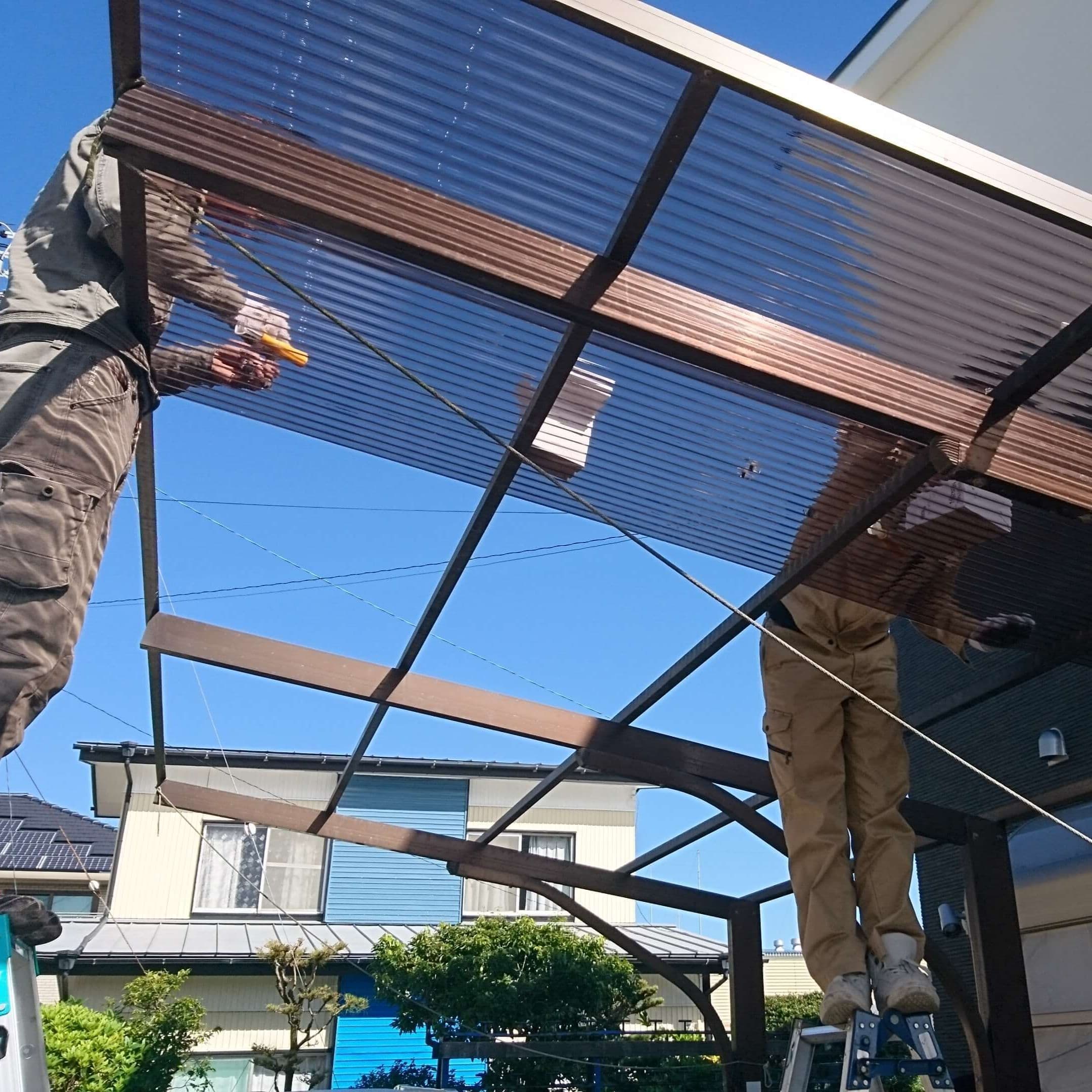 波板張替え 名古屋市緑区 | 名古屋市緑区でエクステリア工事ならイズ美