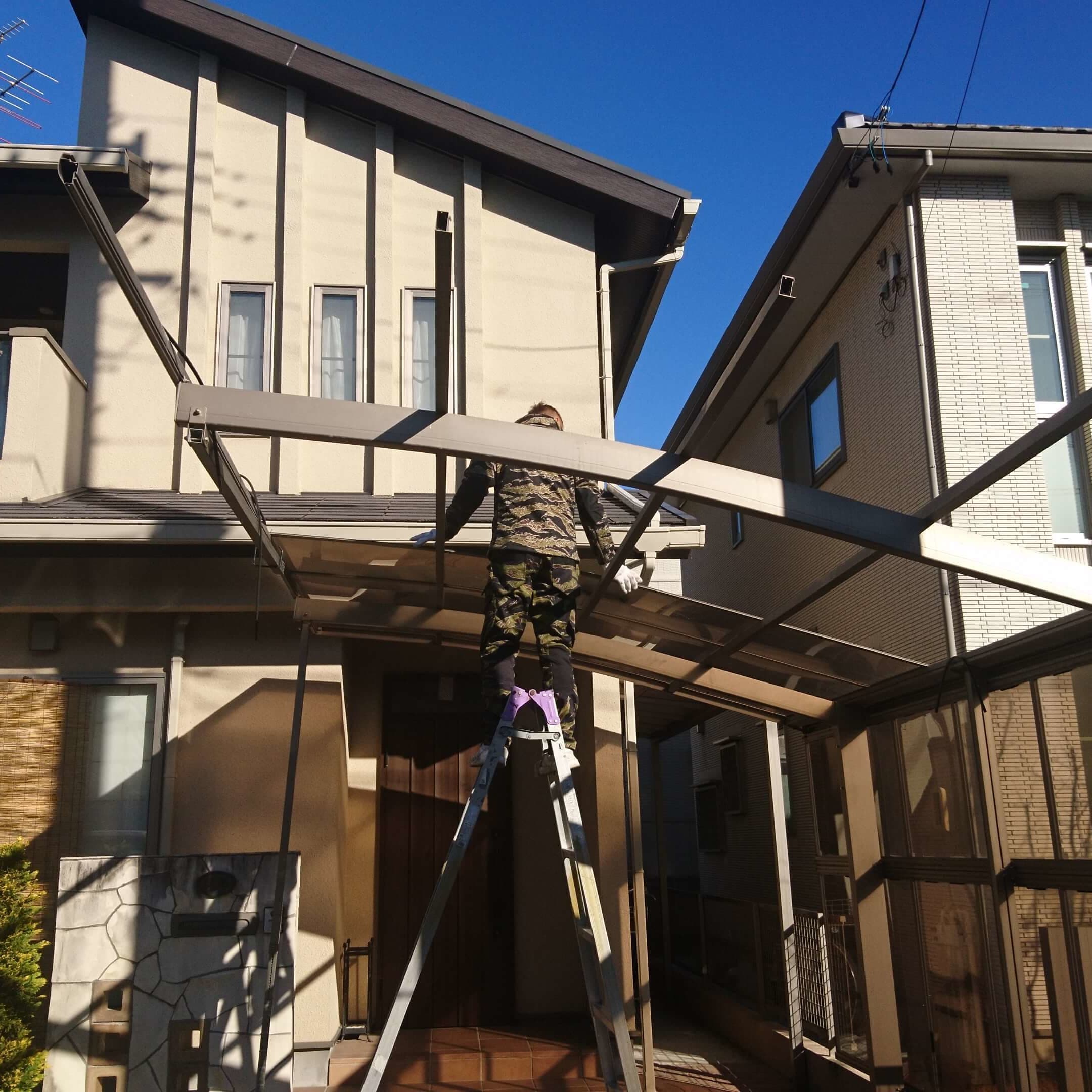 カーポート解体工事 名古屋市緑区 | 名古屋市緑区でエクステリア工事ならイズ美