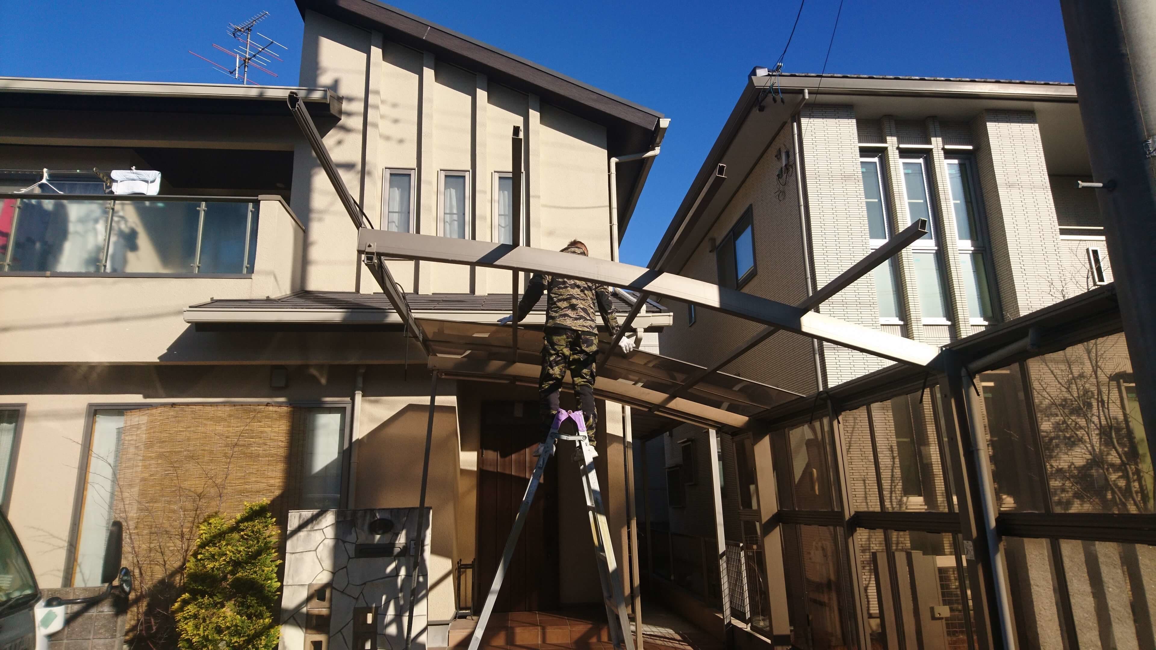 カーポート解体撤去 名古屋市緑区 | 名古屋市緑区でエクステリア工事ならイズ美