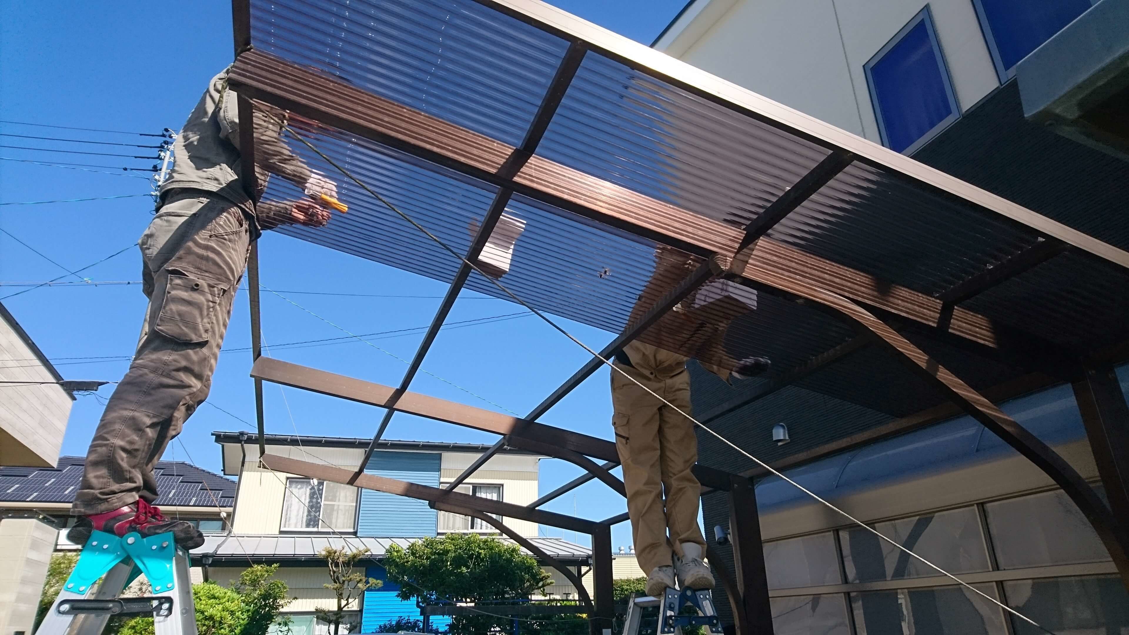 波板張替え 名古屋市緑区 | 名古屋市緑区でエクステリア工事ならイズ美