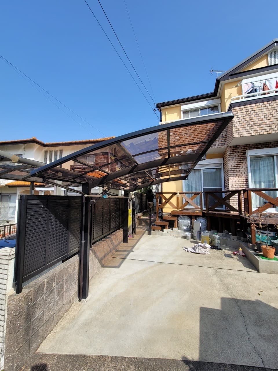 1台用カーポート設置 | 名古屋市緑区のエクステリア工事ならイズ美